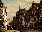 De Wijdstraat Te Oudewater Bij Zomer by Cornelis Springer